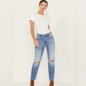 ROLLA’S Jeans Mid Rise Slim Cropped Distressed Size 29
